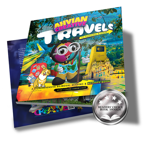 Ahvian the Creative: Travels to Portugal & Spain – A Comprehensive Bilingual Reading & Activity Book