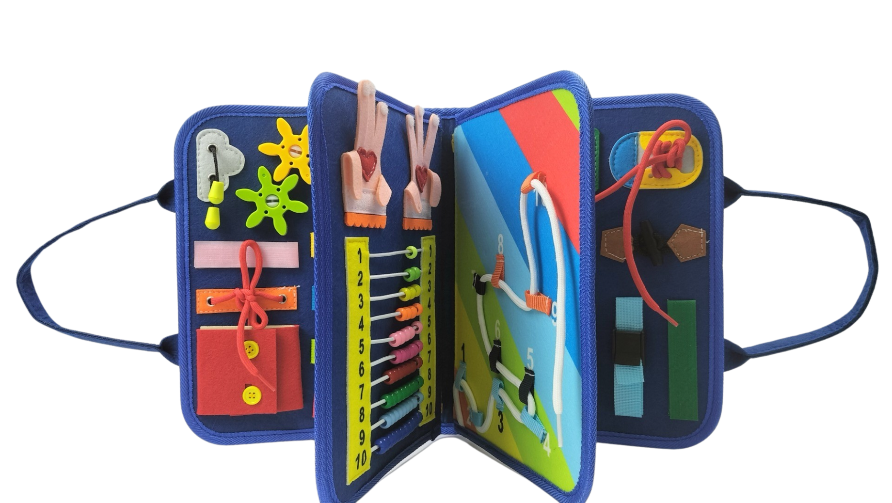 Sensory Spectrums Engaging Felt Fabric Book, Montessori-based activity boards (Numbers)