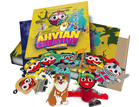 Adventure Book + Finger Puppets + Box 📒➕