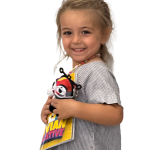 huging ahvian and book