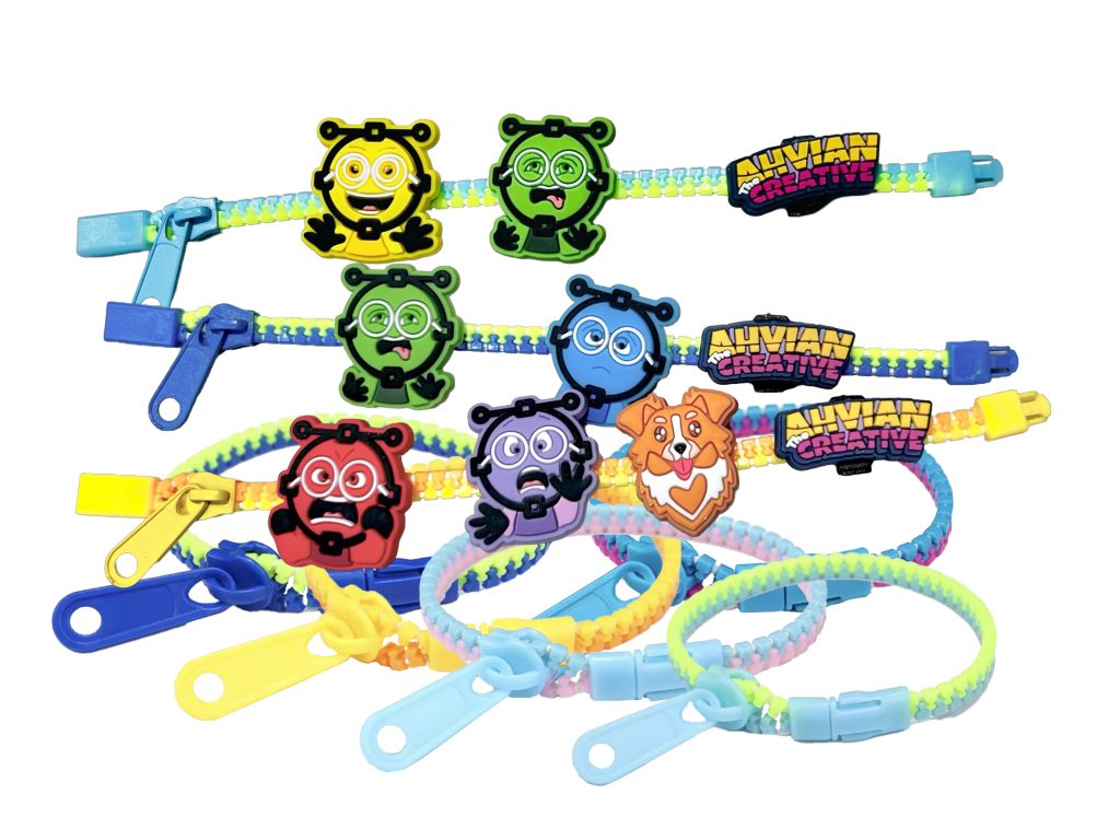 Bracelet for Stress Relief – Fidget Zipper – Supporting Emotion Learning SEL (11pcs)