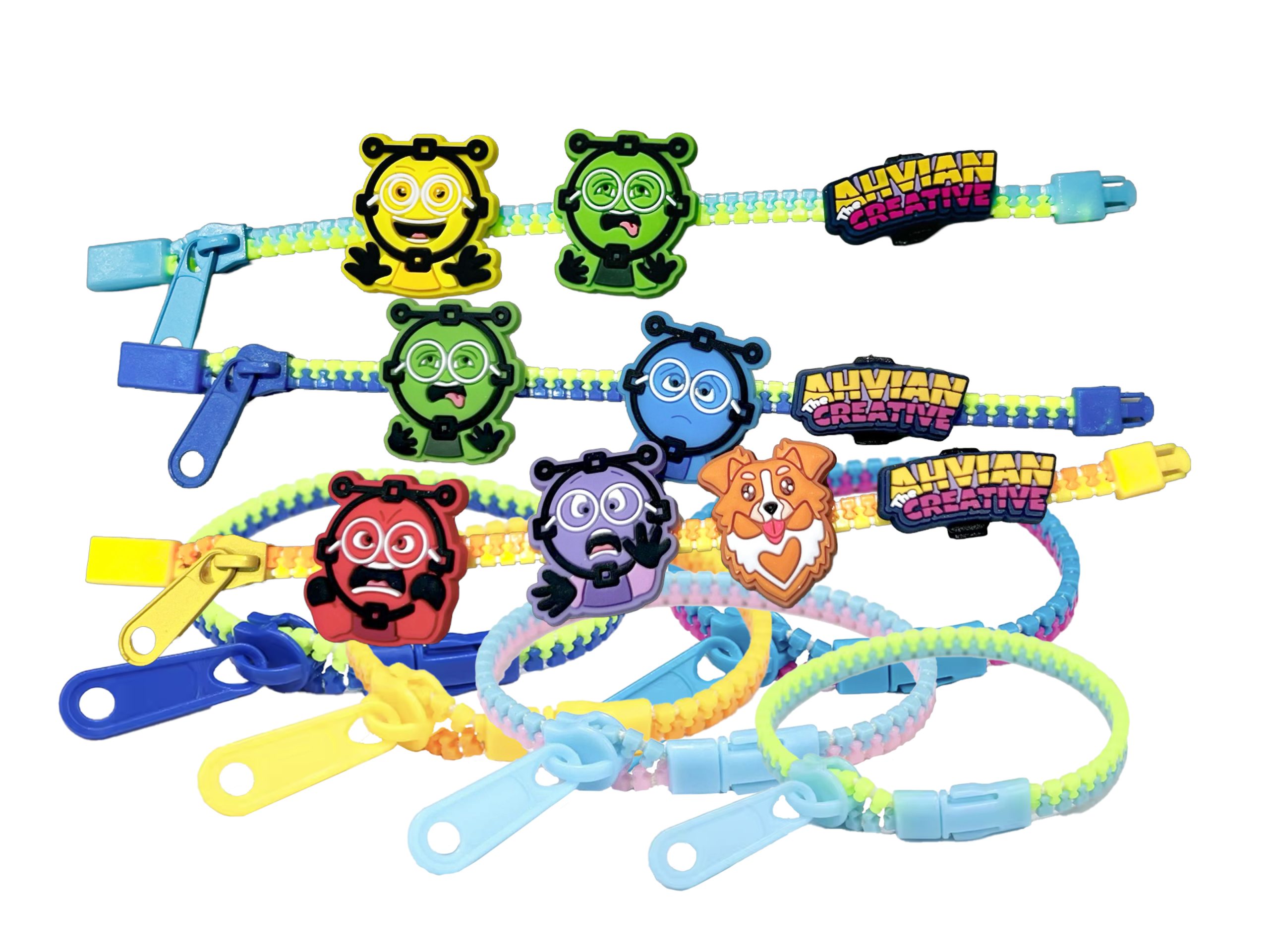 Bracelet for Stress Relief – Fidget Zipper – Supporting Emotion Learning SEL (11pcs)