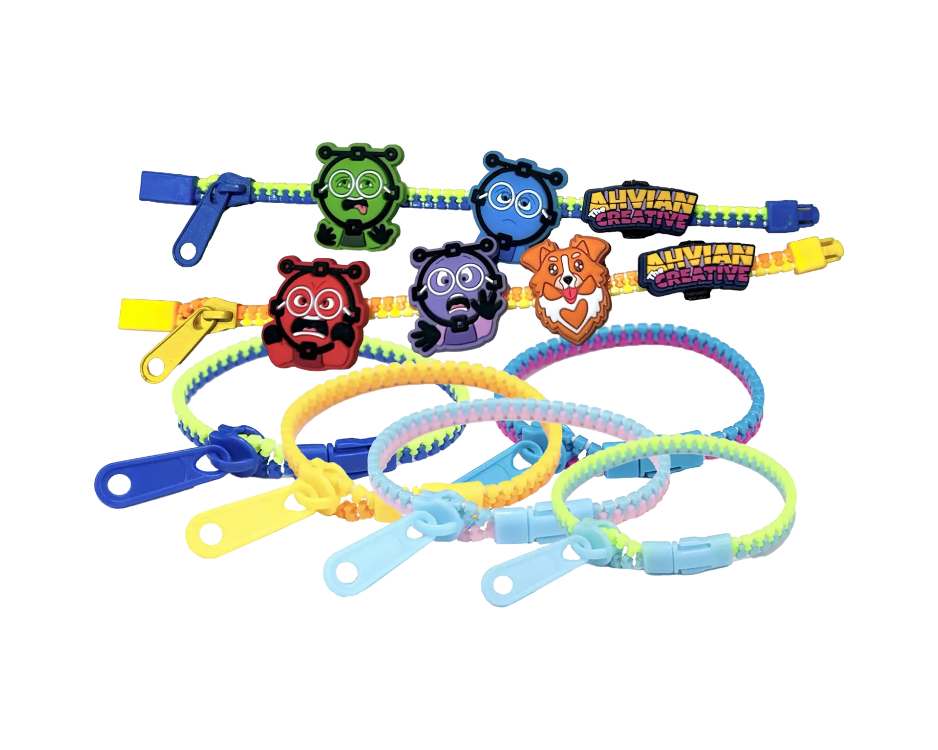 Bracelet for Stress Relief – Fidget Zipper – Supporting Emotion Learning SEL (11pcs)
