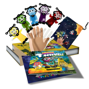 Travel Book + Finger Puppets + Box 📘➕