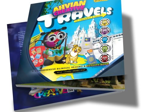 AhvianTheCreative: “Travels” – Bilingual Reading & Activity Book 📘
